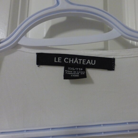 LE CHATEAU white moto style long sleeve top - Picture 5 of 10